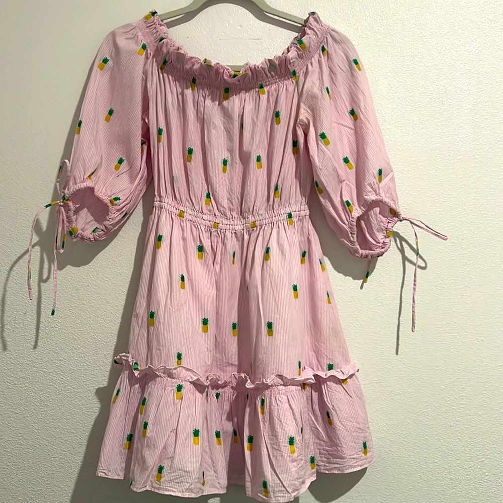 Kate Spade Off the Shoulder Pineapple Print Dress Size XXS